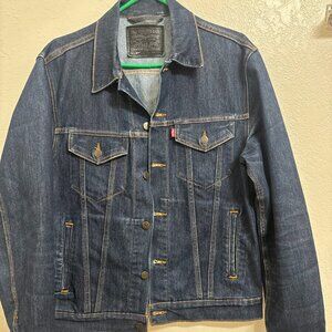 NIKE SB X LEVIS denim trucker jacket skateboarding LARGE blue 2012